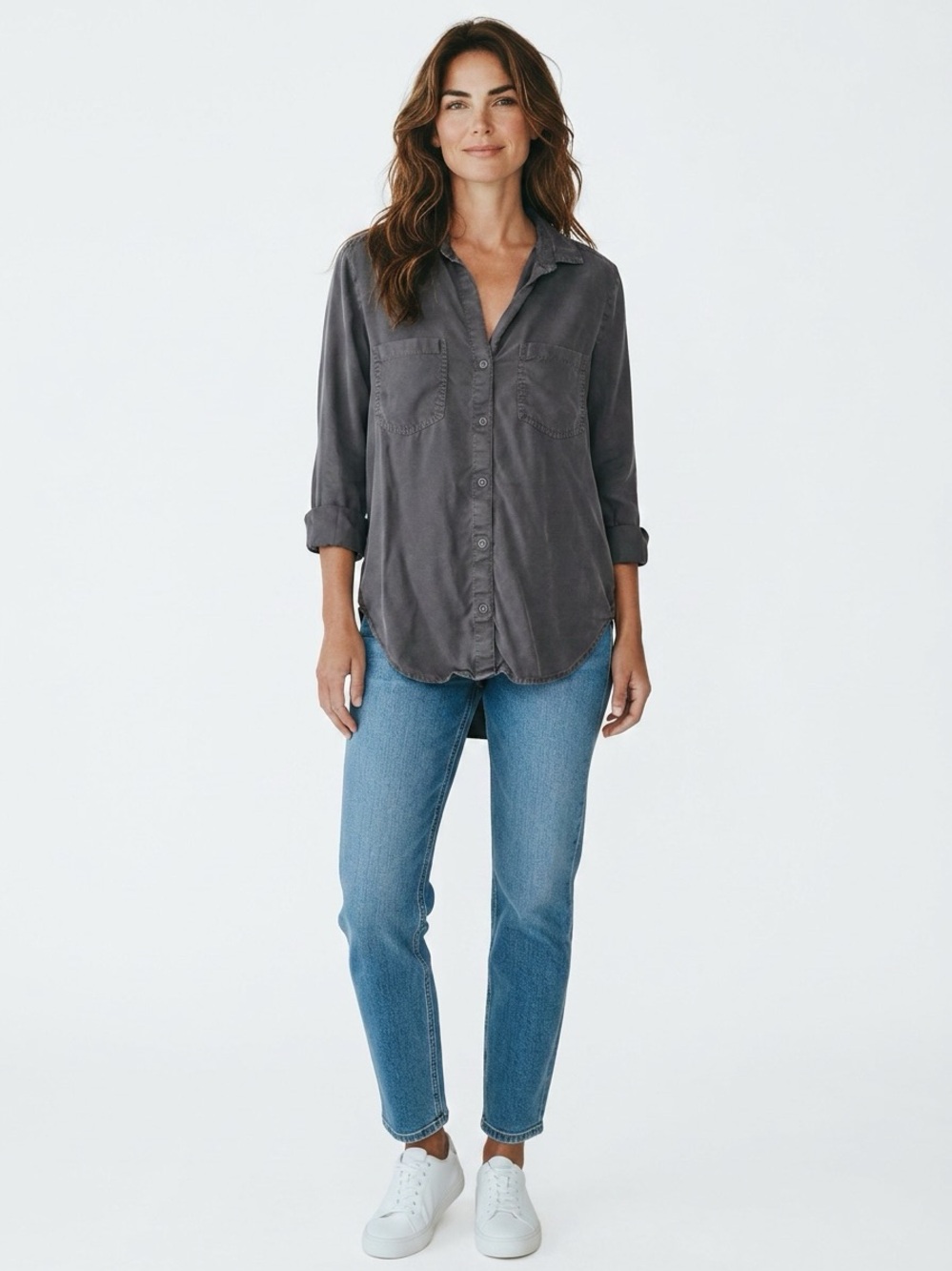 cloth & stone Charcoal Button-Down Shirt